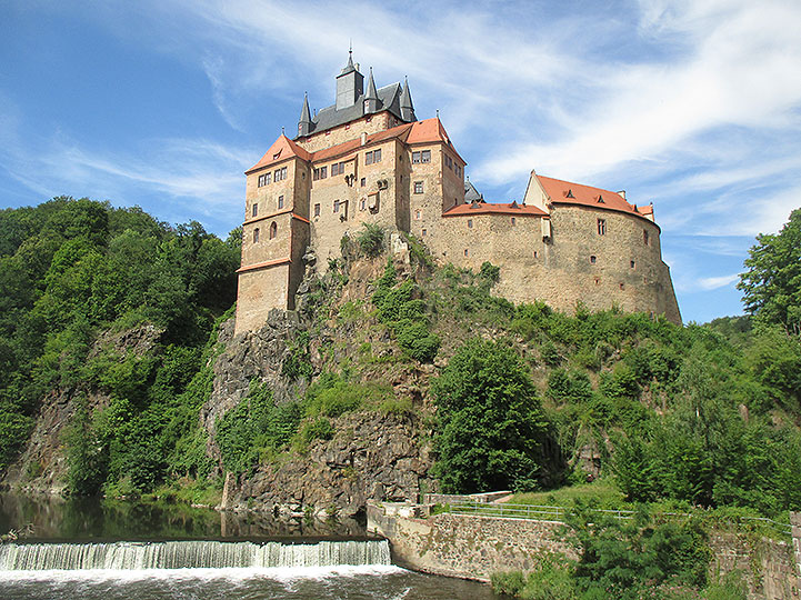 Burg Kriebstein sul fiume Zschopau 